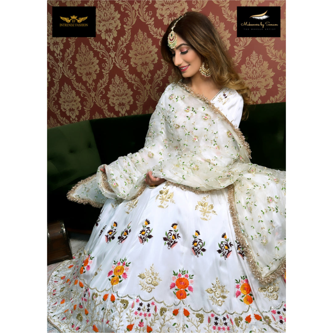 White Lehenga