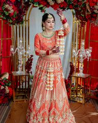 Rust Bridal Lehenga