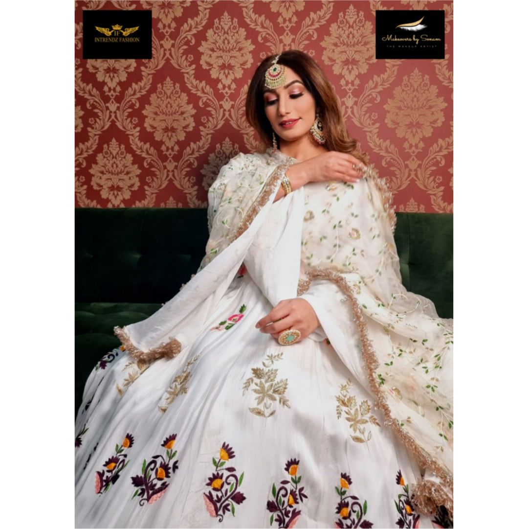 White Lehenga