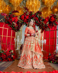 Rust Bridal Lehenga