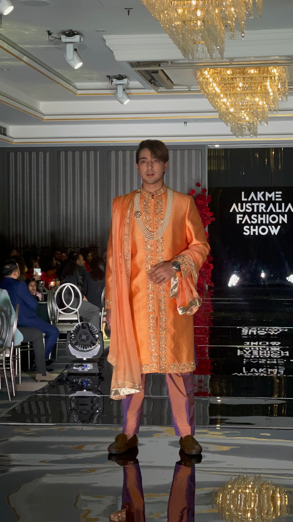 Coral Sherwani