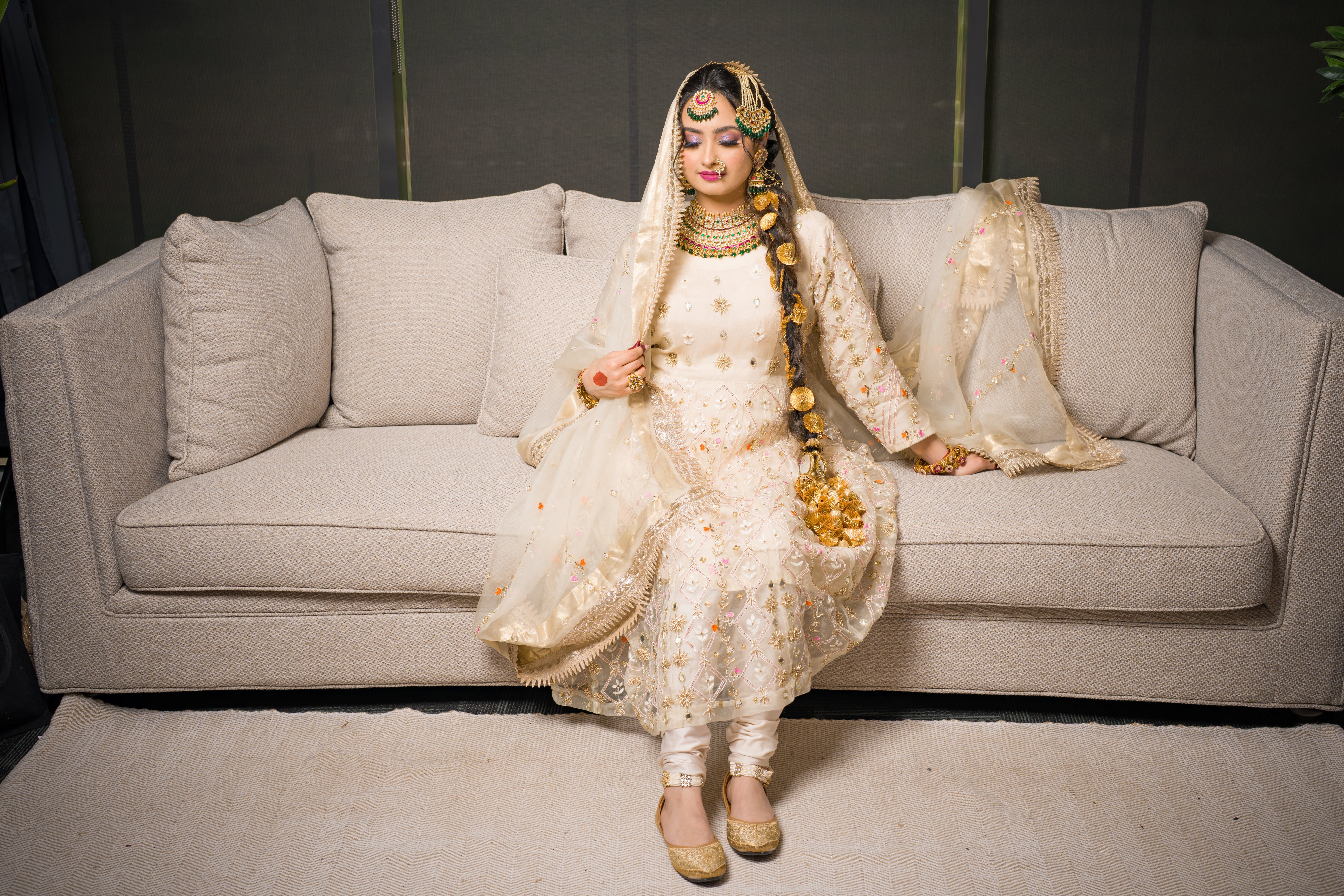 Off White Anarkali