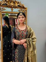 Black Silk Salwar Suit