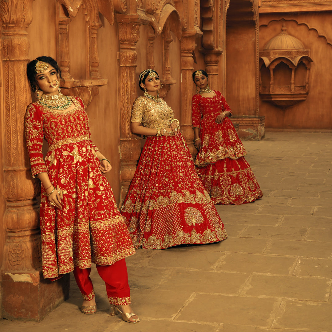 Scarlet Red Lehenga