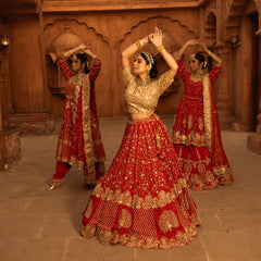 Scarlet Red Lehenga