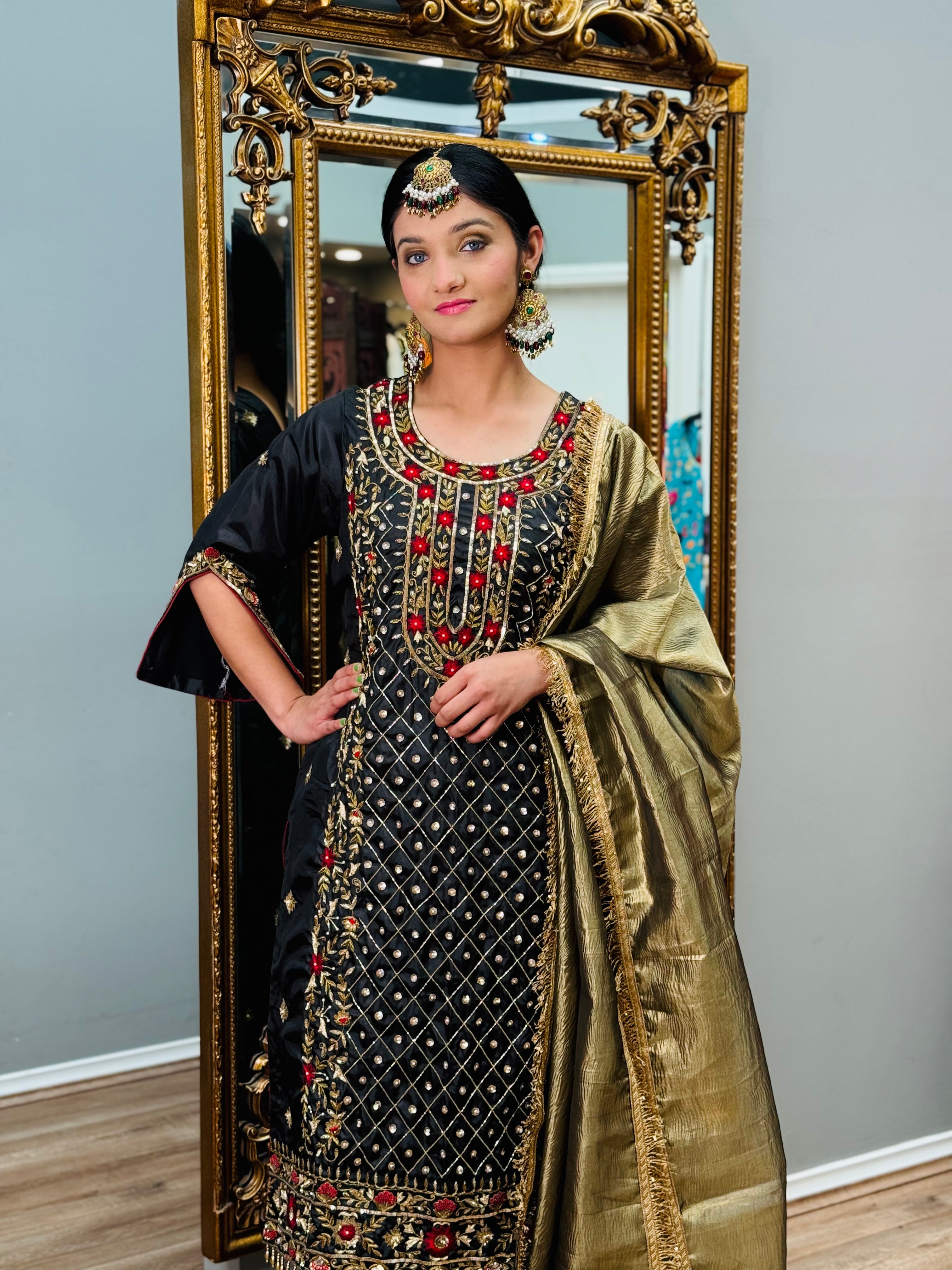 Black Silk Salwar Suit