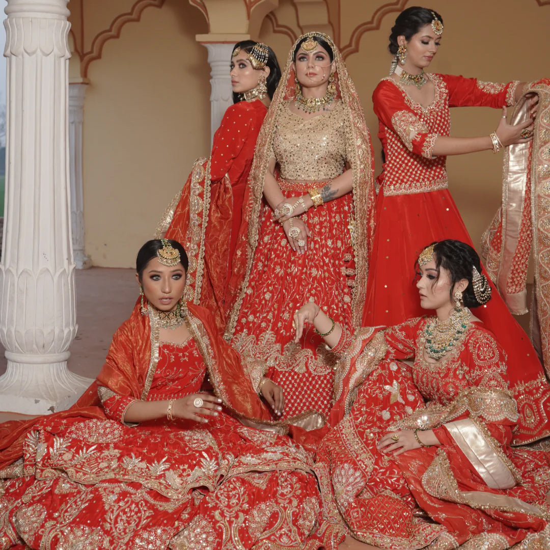 Scarlet Red Lehenga